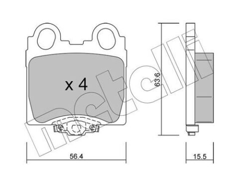 Колодки гальмівні Lexus GS II/IS I 97-05/Toyota Crown VI 99-03