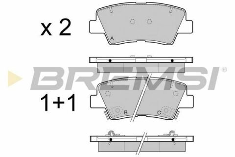 Тормозные колодки зад. Hyundai i30/i40 11-/Kia Ceed 12- (akebono)