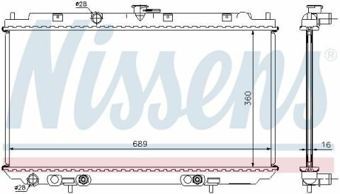 Радиатор NS ALMERA N16(00-)1.8 и 16V(+)[OE 21460-AV700]