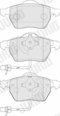 JURID VW Гальмівні колодки перед. Audi A6 VW Passat 96-