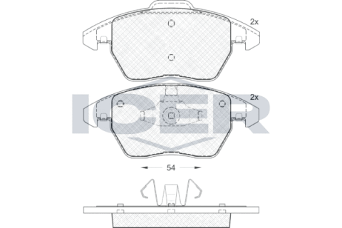 Колодки тормозные (передние) Citroen C4 04-11/Peugeot 207/308 07-14/208 12-/307 03-09/3008 09-16