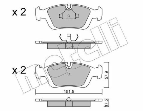 Колодки гальмівні (передні) BMW 3 (E36) 90-00/Z3 (E36) 95-00 Колодки гальмівні (передні) BMW 3 (E36) 90-00/Z3 (E36) 95-00