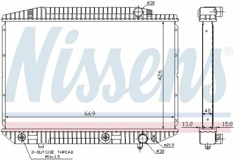 Радиатор MB S W 126(79-)380 S(+)[OE 126 500 01 03]