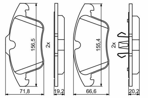 Колодки тормозные (передние) Land Rover Freelander/Ford Mondeo IV 1.8-2.5 07-