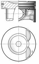 Поршень Audi A3/A4/A5/A6/VW Golf VII/VIII/Skoda Octavia III 2.0 TSI/TFSI 16- (83.01mm/+0.50)