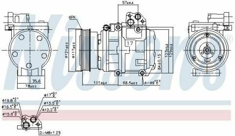 Компрессор кондиционера CARENS III 2.0 CVVT 06- KIA