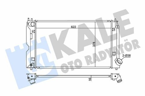 TOYOTA Радиатор охлаждения Avensis,Corolla 1.4/2.0 D-4D 02-