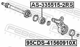 Подвесной подшипник полуоси Honda CR-V/Civic/Accord 91-