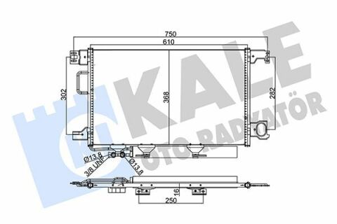 KALE DB Радіатор кондиціонера W203 06-