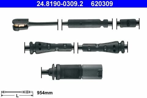 Датчик зношування гальмівних колодок (передніх) BMW X3 (F25) 10-17/X4 (F26) 14-18 (L=954mm)