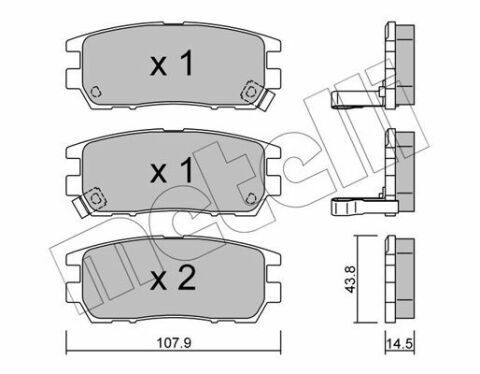 Колодки тормозные (задние) Mitsubishi Pajero 90-01/L400 94-05