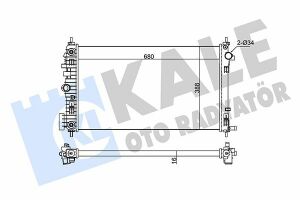 KALE OPEL Радіатор охолодження Insignia 2.0 Turbo 08-