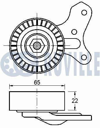 Ролик натяжной audi a3/q3/tt 2,5rs 11-