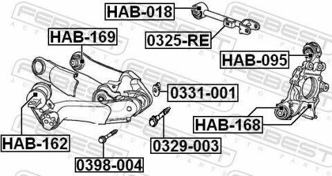 Болт с эксцентриком Honda CR-V/FR-V 04-