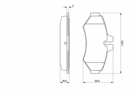 Колодки тормозные (задние) MB Sprinter 208-316 96- (Bosch)