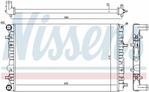 Радиатор VOLKSWAGEN FOX (5Z) (05-) 1.4 и 16V