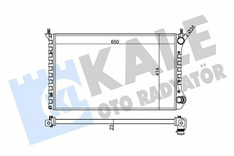 KALE FIAT Радіатор охолодження Doblo 1.4/1.6/1.9D 01-