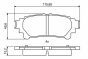 Тормозные колодки задние LEXUS RX 09-, TOYOTA Prius 1,8 12-, фото 7 - интернет-магазин Auto-Mechanic