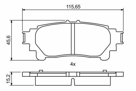 Тормозные колодки задние LEXUS RX 09-, TOYOTA Prius 1,8 12-