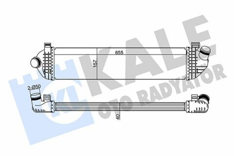 KALE VOLVO Интеркулер C30,C70 II,S40 II,V40/50 1.6/2.0d