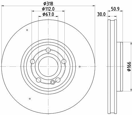 Гальмівний диск W177, V177, W247, H247, X247 DB HIGH CARBON
