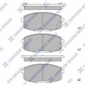 Колодки гальмівні дискові передні HYUNDAI i-30 FD 07-12, Elantra HD 06-11; KIA Cerato TD 08-13, Ceed ED 07-12, Ceed JD 12-19, Soul PS 14-19, Carens RS 02-06