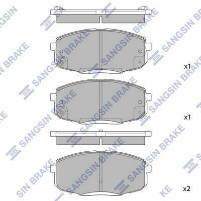 Колодки гальмівні дискові передні HYUNDAI i-30 FD 07-12, Elantra HD 06-11; KIA Cerato TD 08-13, Ceed ED 07-12, Ceed JD 12-19, Soul PS 14-19, Carens RS 02-06