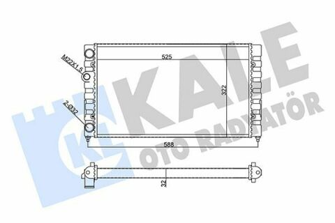 KALE VW Радіатор охолодження Golf III 1.6 91-