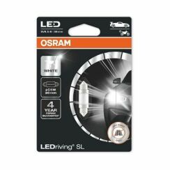 Лампа светодиодная Osram LED cool white 6000K 1шт (1W 12V SV8,5-8)