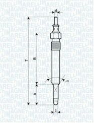 Свічка розжарювання MERCEDES, OPEL, PEUGEOT, SEAT [062900004304]