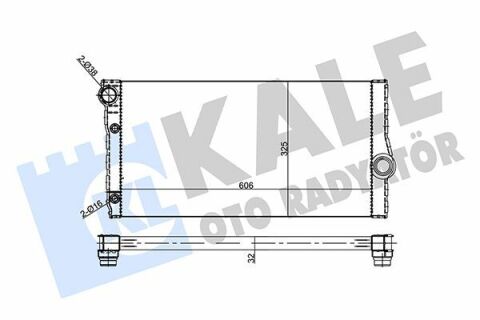 KALE BMW Радіатор охолодження 5 F10,6 F13,7 F01 2.0/3.0d 10-