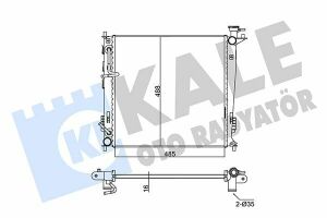 KALE HYUNDAI Радиатор охлаждения ix35,Kia Sportage 2.0CRDi 10-
