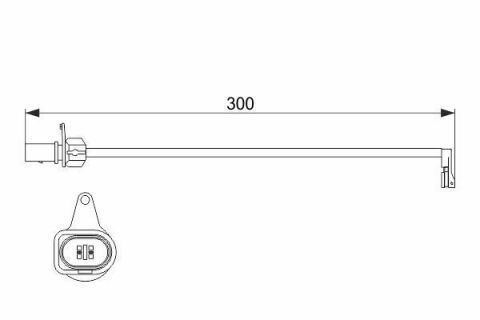 Датчик зносу гальмівних колодок (передніх) Audi A4/A5/A6/A7/Q5 06-18