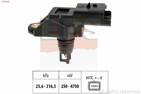 EPS CITROEN Датчик тиску C3/C4/C4 Picasso 1,2THP 14-, PEUGEOT, OPEL