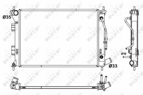 Радіатор охолодження Hyundai Elantra/Kia Cerato/Soul 1.6-2.0 10-