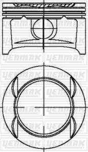 Поршень с кольцами і пальцем (размер отв. 73,40 /std) opel astra g 1.4 (4цл.) (z1, 4xep euro 4)