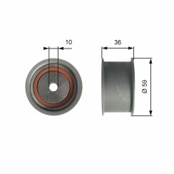 Обводной ролик ремня ГРМ GATES POWERGRIP IDLER
