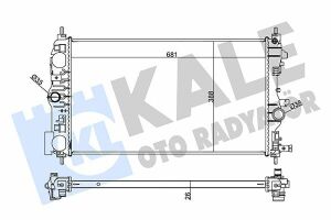 KALE OPEL Радіатор охолодження Insignia, Zafira Tourer 1.4/1.6