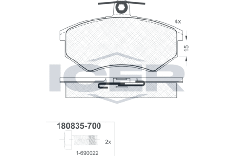 Колодки гальмівні (передні) Audi 80/90/100/200 77-96/VW Passat B3/B4 88-97