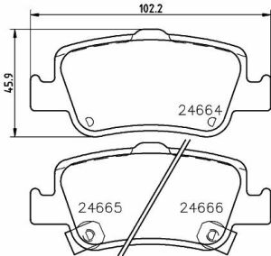 Гальмівні колодки зад. Toyota Auris 07-12/Corolla 13- (bosch)