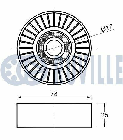 RUVILLE CITROEN Натяжной ролик XSARA 2.0, C4,C5 2.0,C5,Jumpy,Fiat Scudo