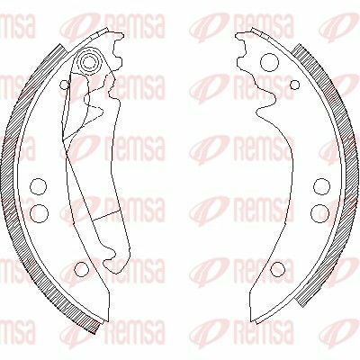 Колодки тормозные барабанные 208-210d 82-