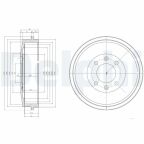 Гальмівний барабан задній CITROEN BERLINGO, C15, XSARA, XSARA PICASSO, ZX PEUGEOT 305, 305 I, 305 II, 306, 405 I, 405 II, 406, PARTNER, PARTNER TEPEE, PARTNER.