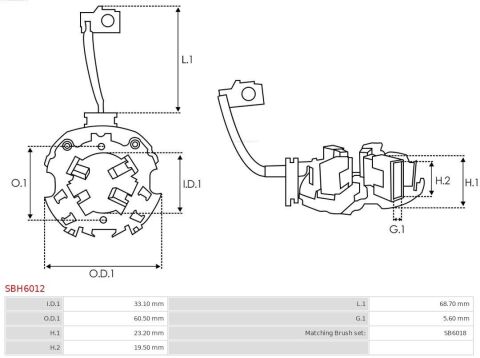 Щіткотримач стартера MB C-class (W204)/E-class (W212) 08-16