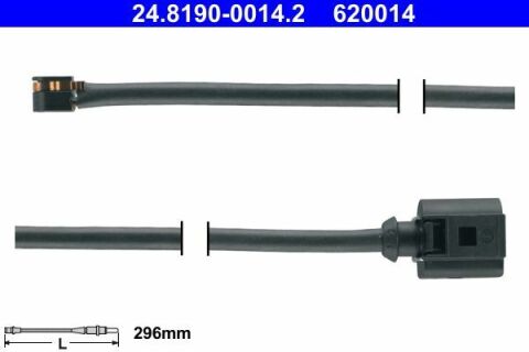 Датчик зношування гальмівних колодок (передніх) Porsche Cayenne/VW Touareg 10- (L=296mm)