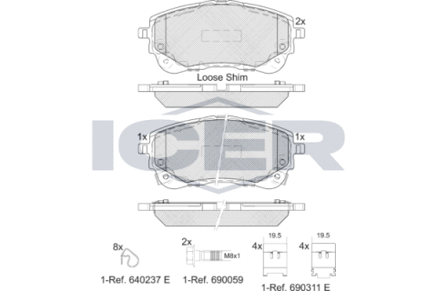 Колодки тормозные (передние) Toyota Corolla XII 18-/Suzuki Swace 20-