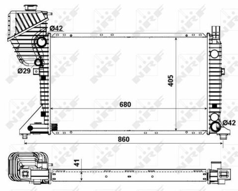 Радіатор охолодження MB Sprinter 2.2-2.7CDI 00-06