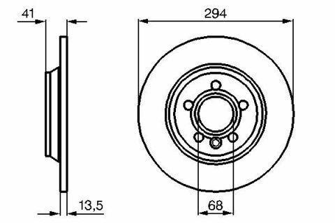 Диск тормозной (задний) Ford Galaxy 00-06/VW Sharan 97-10/T4 90-03 (294x13.6) (с покрытием) (полный)