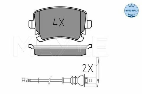 Колодки тормозные (задние) VW T5 03- (Lucas) (с датчиком)