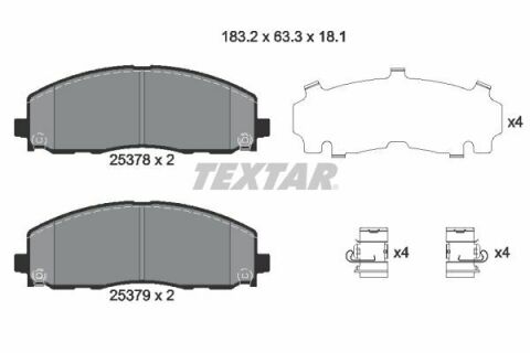 Колодки гальмівні (передні) Jeep Wrangler 17-/Fiat Freemont 11- (Akebono)